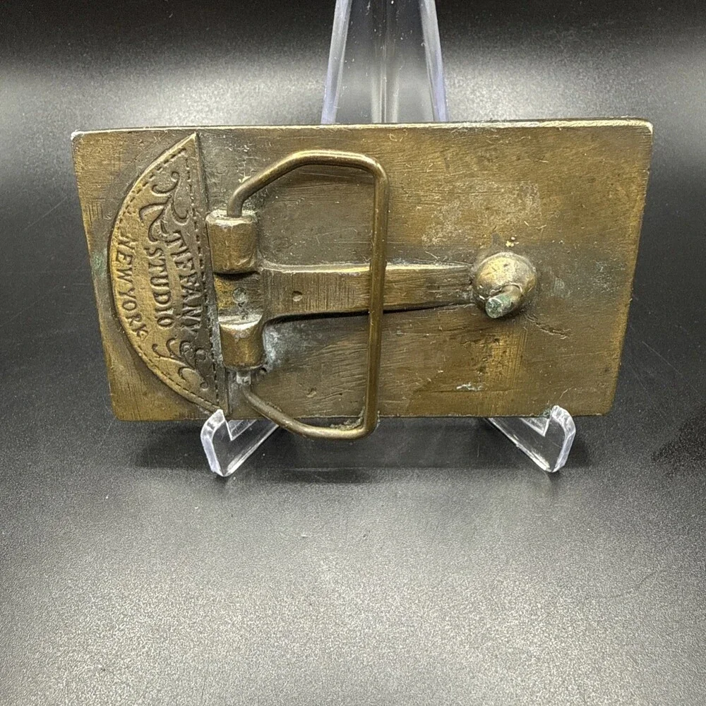 Vintage Tiffany NY Gun Rights “Pry My Cold Dead Fingers” Brass Belt Buckle 1978